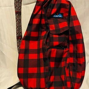 Used Kavu plaid backpack
